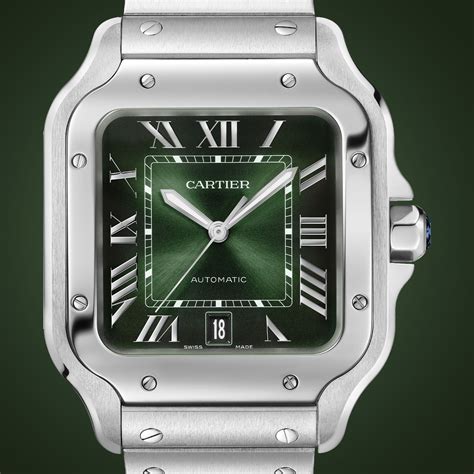 cartier santos large green.